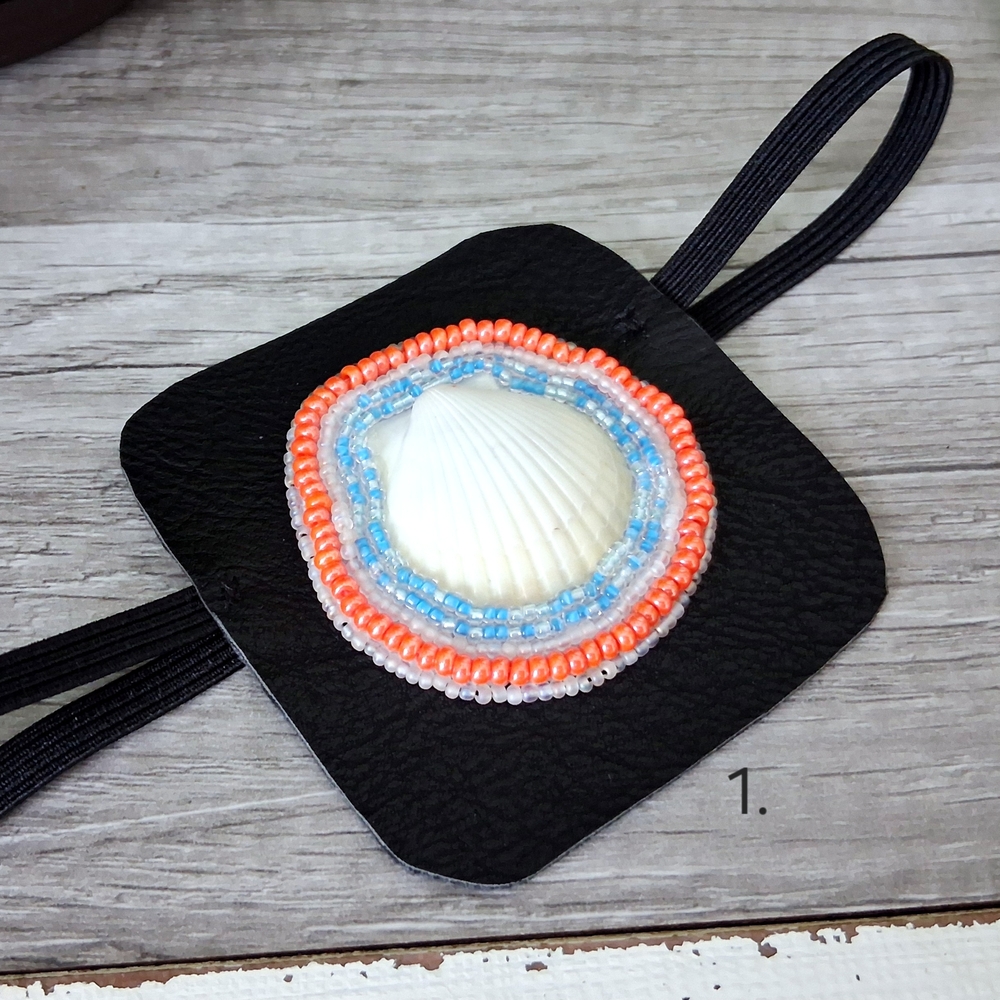 Shell Beaded Eye Patch, One Size